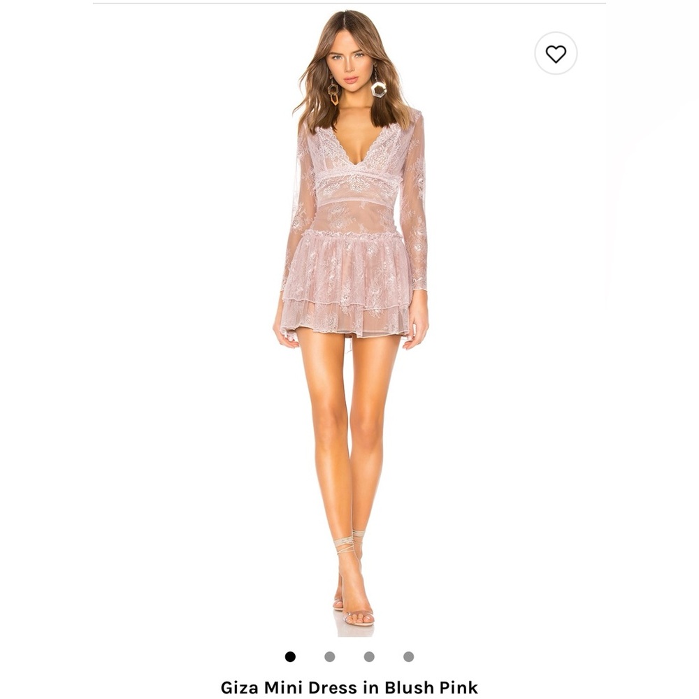 Revolve Giza mini dress pink blush